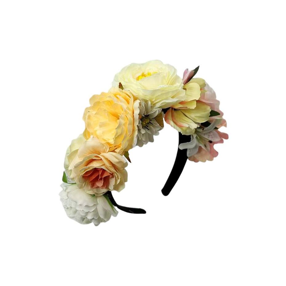 Simulation Blumen-Haarband Europäisches Braut-Hochzeits-Ankleide Super-Fee Kopfschmuck Foto Urlaubs-Party Kopfschmuck