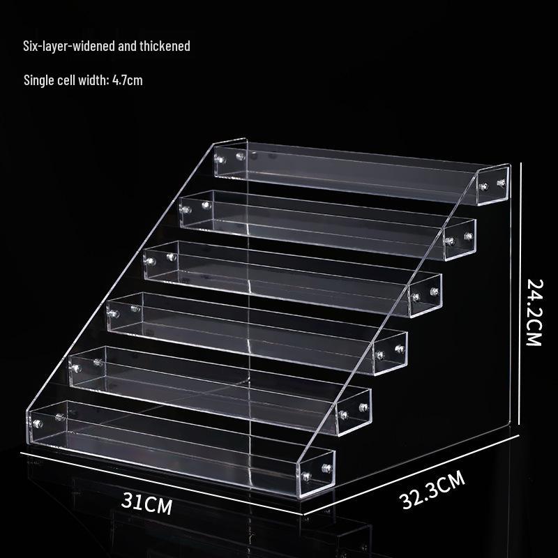Multi-layer Transparent Cosmetic Organizer for Eyeshadow, Powder, Lipstick, Perfume, and Nail Polish