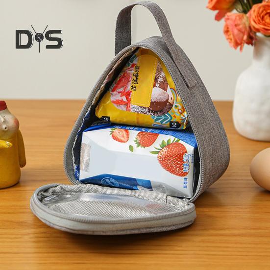 Lunch Bag Snack Organizer with Handle Easy To Clean Waterproof Stain-Resistant Triangular Food Grade Aluminum Lining Lunch Bag