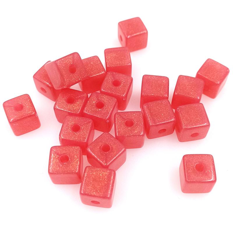 Creative Bracelet Necklace Beaded Material Fashion Creative 10pcs Thin Shimmer Jewelry Accessories Merwoman Three-dimensional Square Beads