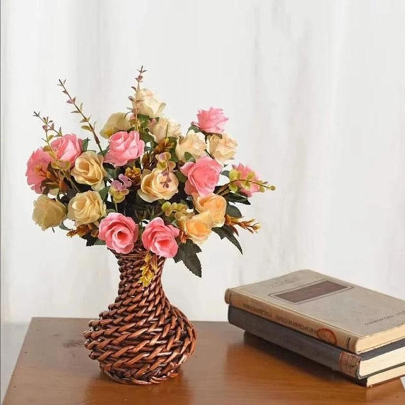 Artificial Flowers Silk Fake Plants UV Resistant Home In/Outdoor Garden Decor
