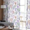 Spring Flowers Plant Tulips Voile Sheer Curtains For Living Room Window Chiffon Tulle Curtain Kitchen Bedroom Drapes Home Decor