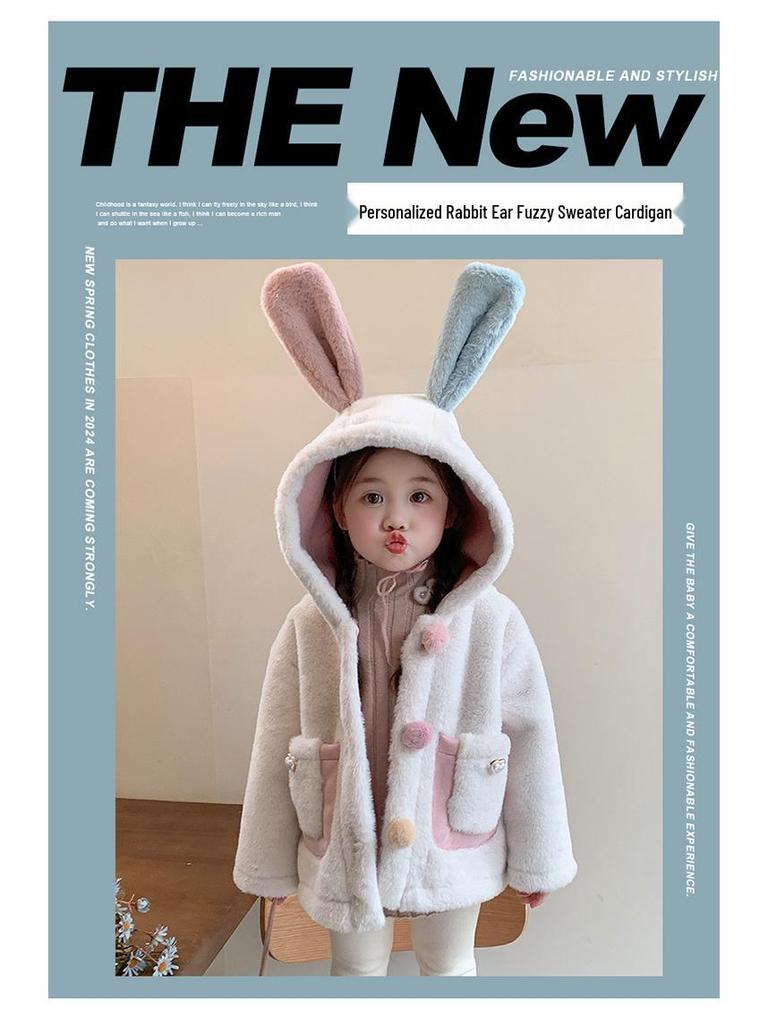 2025 Winter Kapuzen-Einteiler aus Kunstpelz für Baby-Mädchen – Süße & Warme Oberbekleidung