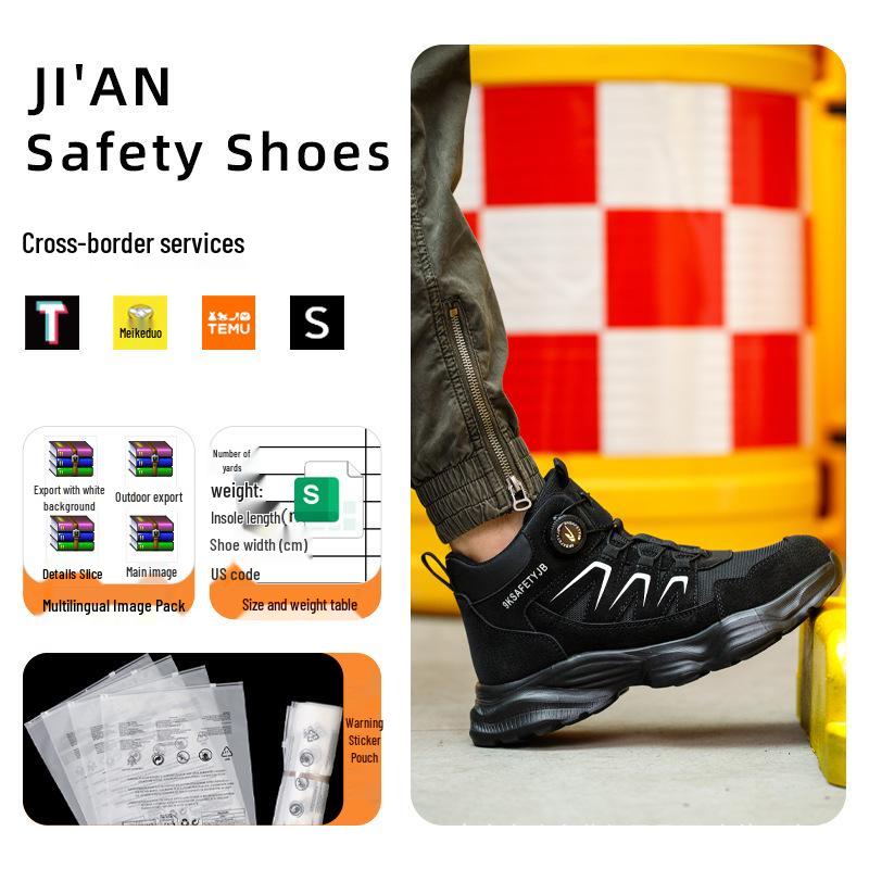 ComfortTech High-Top Safety Shoes - Anti-Smash, Anti-Puncture, Wear-Resistant and Comfortable for Long Standing