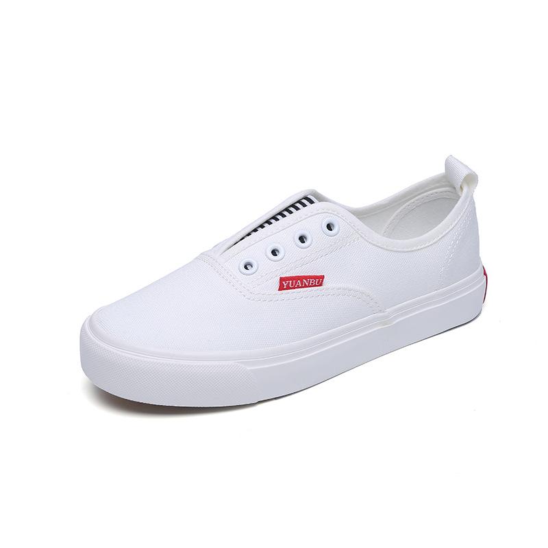 2025 Damen Slip-on Canvas Sneaker Leicht Rutschfest Atmungsaktiv Einfarbig Freizeitschuhe für Teenager Bequeme Laufschuhe