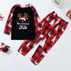 Family Matching Christmas Print Loungewear Set with Raglan Long Sleeve Top and Pants