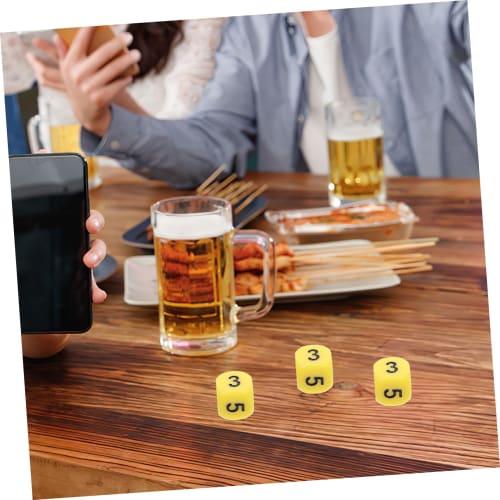 Sewroro 12pcs Number Dice Props Board Game Accessories Number Dice Math Learning