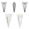 38mm 8pcs/pack crystal Spike Pendant Austria glass Long triangle shape beads rhinestone for Jewelry making Necklace Earrings DIY