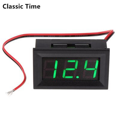 DC 5V-120V Digital Voltmeter Panel Gauge 2 Drähte 0,56 Zoll LED Mini Spannungsmesser Tisch Rot Grün Blau Display