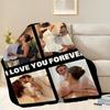 1 PC Custom Personalized Blanket Personal Photo Flannel Bed Blanket Birthday Wedding Couple Valentine's Day Holiday Gift Blanket