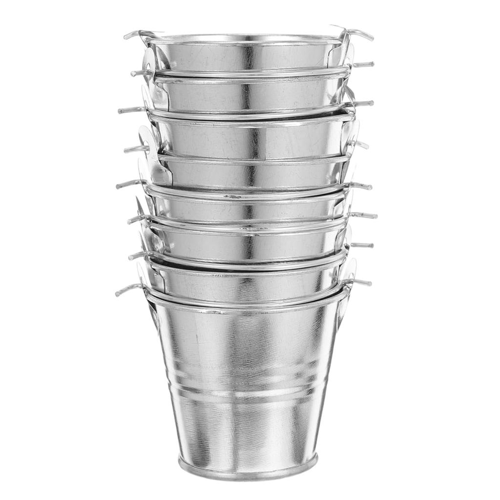 NUOLUX Mini Mini Tin 8 Small Trash Mini Plant Mini Flower Small X X Bucket, Bucket, Bucket, Pieces, Bucket, Metal, Can, Bonsai, Pot, Bucket, Bucket,
