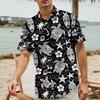 Men's Casual Button Down Short Sleeve Shirt Floral Print Lightweight Breathable Fabric Relaxed Fit Summer Beach Shirt