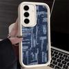 Phone Case for Samsung Galaxy A17 A16 A15 A14 A13 Retro Denim Pattern A56 A36 A26 A55 A35 A25 A54 A34 A24 A53 A33 A23 A07 A06