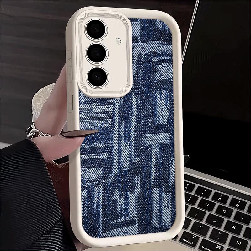 Phone Case for Samsung Galaxy A17 A16 A15 A14 A13 Retro Denim Pattern A56 A36 A26 A55 A35 A25 A54 A34 A24 A53 A33 A23 A07 A06