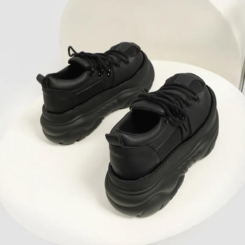 Fashion 2025 New Harajuku Ugly Cute Platform Versatile Big Head Niche Design Cake Derby Shoes Women