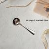 Korean-Style Stainless Steel Large Round Head Soup Spoon, 20cm