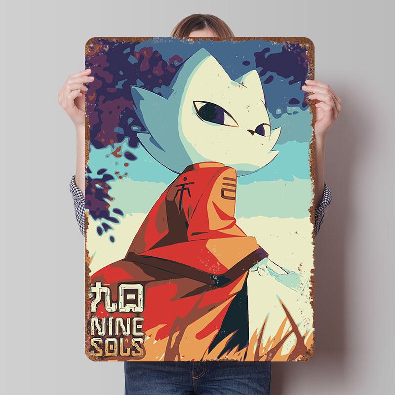 

Nine Sols Character Art Tin Plaque Poster Customized Wall Art Retro Vintage Metal Signs for Man Cave Office Decor Coffee Bar 7.9x11.8In(20x30cm)