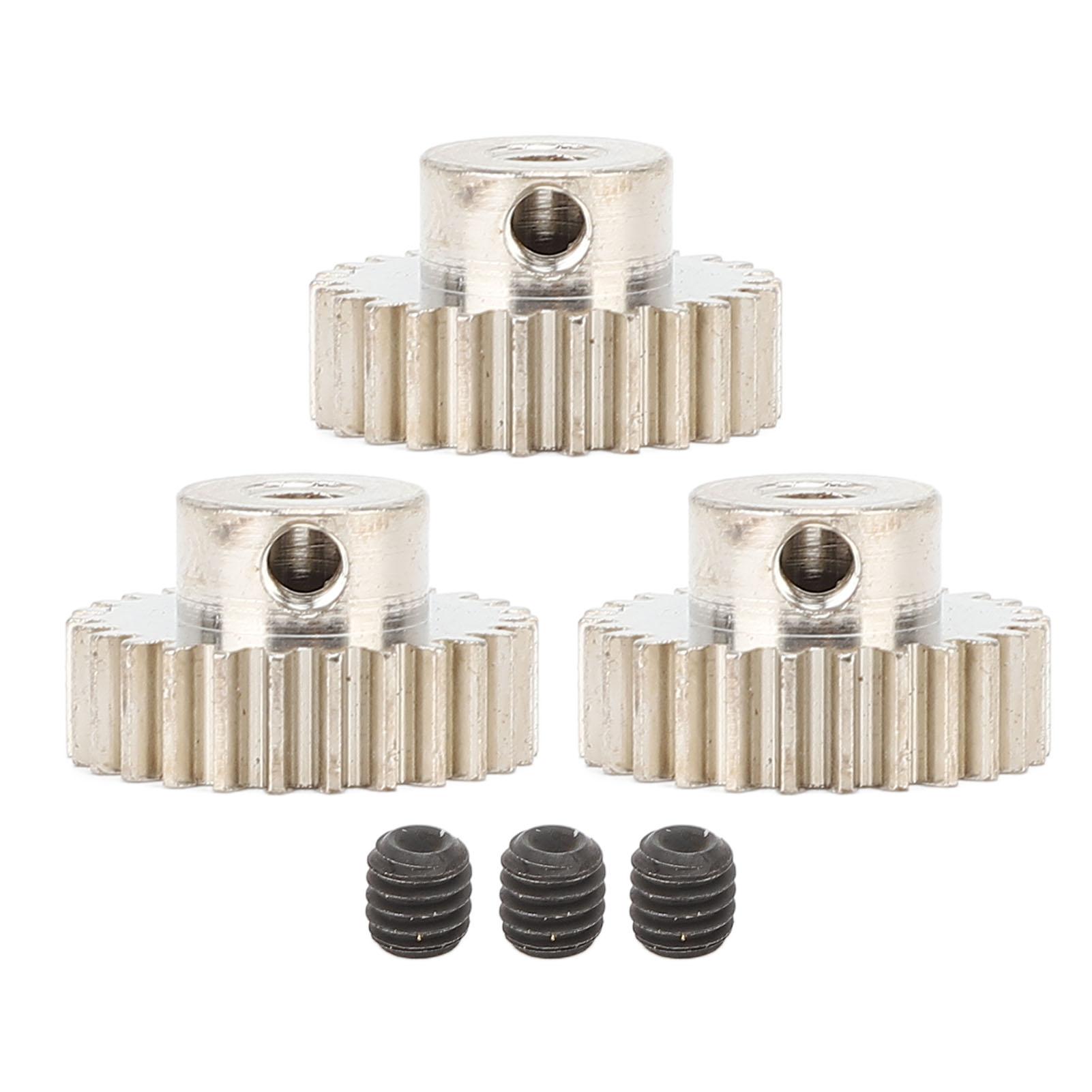 

3PCS металеві моторні шестерні з встановленими гвинтами M0.6 Модуль 3,175 мм діаметр отвору Шестерня для 1/10 автомобіля RC 26T