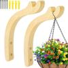 Minimalist Natural Wood Wall Plant Hanger Heavy Duty Hanging Flower Pot Hook for Modern Home Office Wall Decor