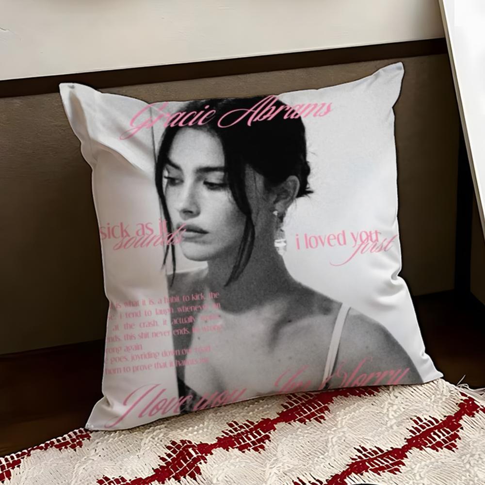 Singer GGracie Abrams Cushion Cover Reversible Soft Durable Pillow Cover Home Car MultiScene Use for Daily Comfort