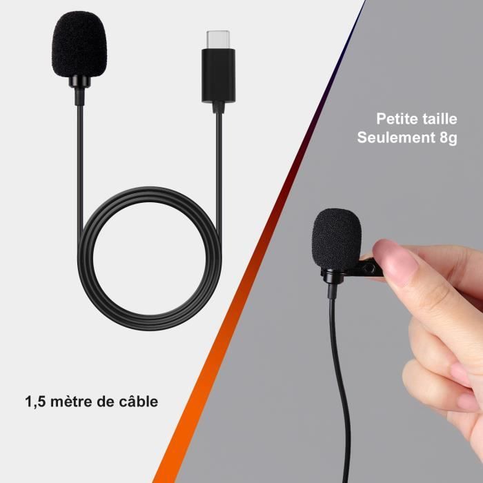 Micro Cravate - DAFFODIL - MCP150 - USB-C - Omnidirectionnel - Dynamique - Filaire