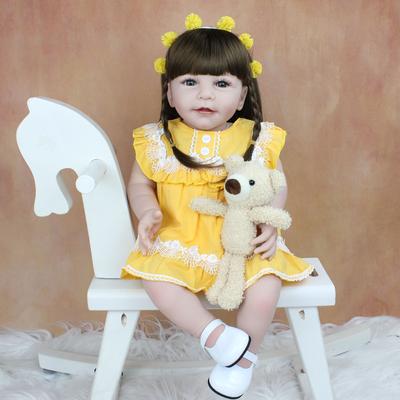 BZDOLL 55 CM Silicone souple Reborn bébé poupée jouet pour fille comme un vrai tissu corps réaliste 22 pouces princesse enfant en bas âge habiller Bebe cadeau