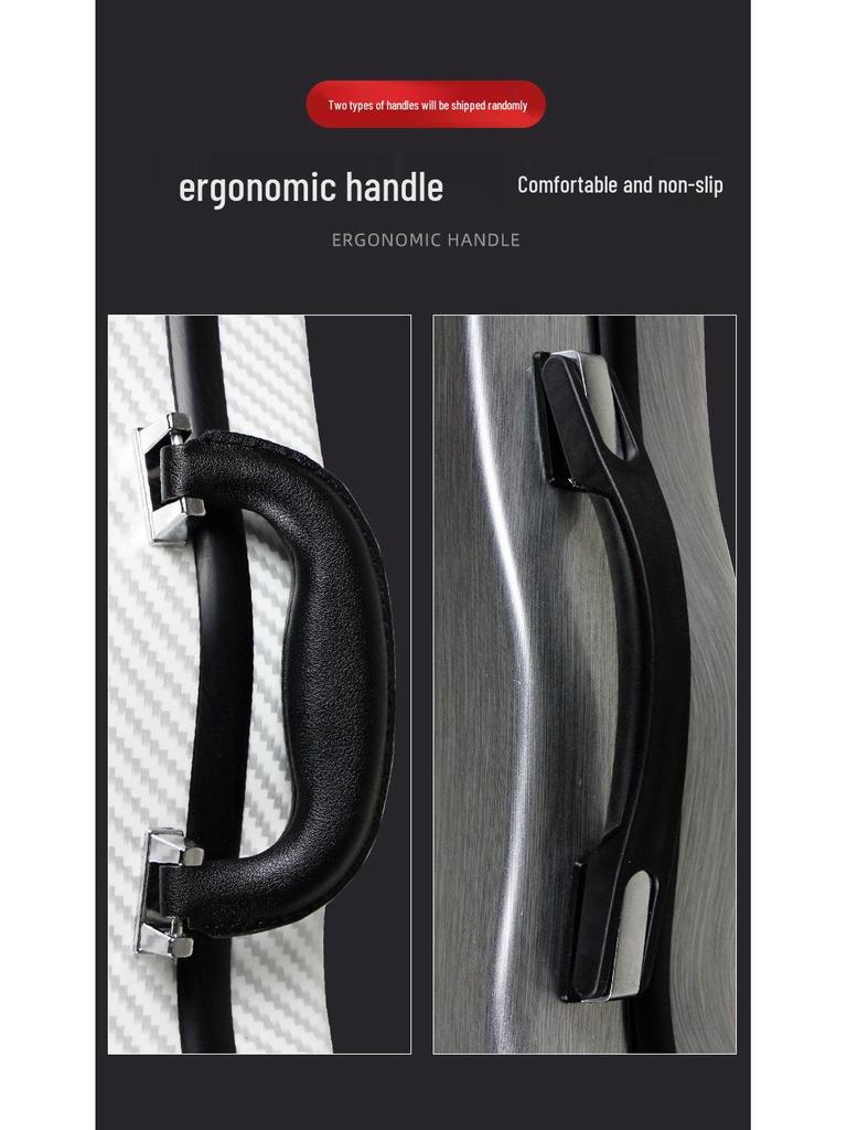 Kyliesman Carbon Fiber Violin Case: 1/4 & 1/2 Sizes, Double Shoulder, Lightweight Instrument Case