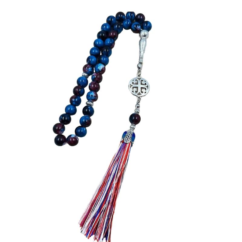 Elegant Prayer Beads Rosary Bracelet Prayer Bracelet Glass Texture Beads Bracelet Suitable for Various Occasions