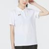 Under Armour Casual Sports Breathable Solid Short Sleeve Polo Shirt Women Tops White 21500543-100