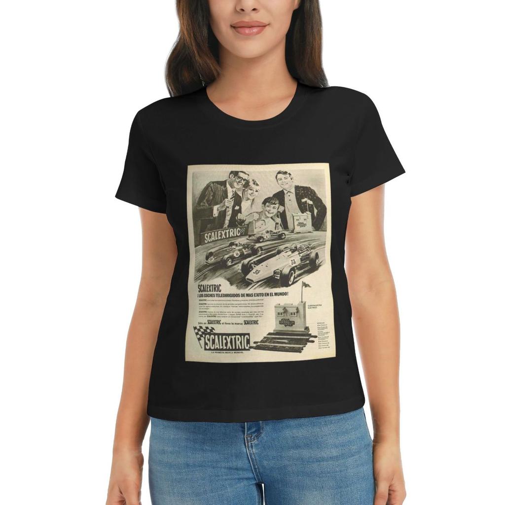 Women TShirt Scalextric 4 Anuncios Summer Short Sleeve Tees ONeck Cotton T Shirts Clothes Tops Streetwear