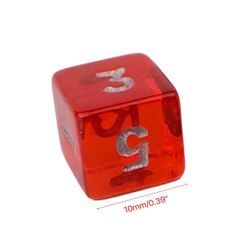 Mini Polyhedral Dices Set Clear Multi-Sided Acrylic Dices Tiny Role Playing Table Game Dices Portable Small Decoration