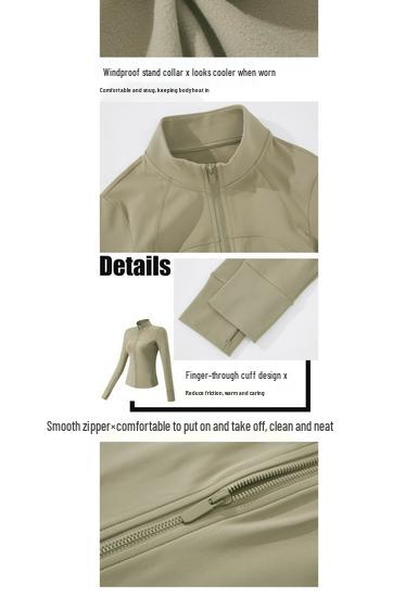 Giacca Corta da Donna Slim Fit - Collo Alto Versatile, Maniche Lunghe, Perfetta per Corsa, Yoga e Attività Fitness all'Aperto