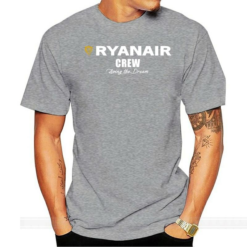 

RYANAIR CREW T SHIRT AIRLINE T SHIRT RYANAIR LVING THE DREAM T SHIRT Interesting Short Sleeve Fashion Summer Printing 4XL