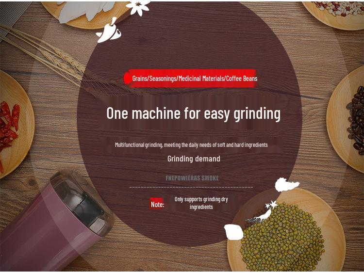 Portable Electric Household Coffee & Grain Grinder