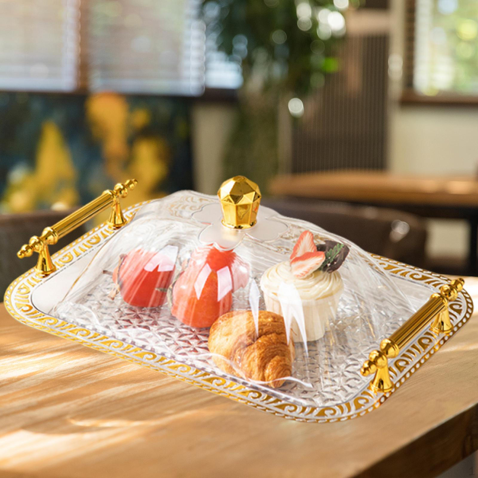 

Фруктова тарілка для закусок Піднос для ванної кімнати з ручкою та кришкою Пилонепроникний парфум Водонепроникний прямокутник XL