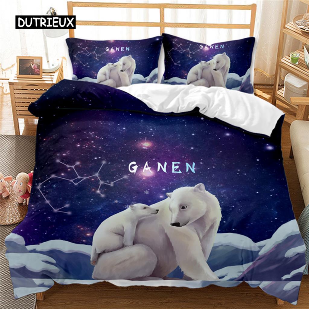 Panda Tiger Bedding Set, 3D Printed Animal Duvet Cover, Twin Full Queen King Double UK Supking Sizes Bed Linen Pillowcase