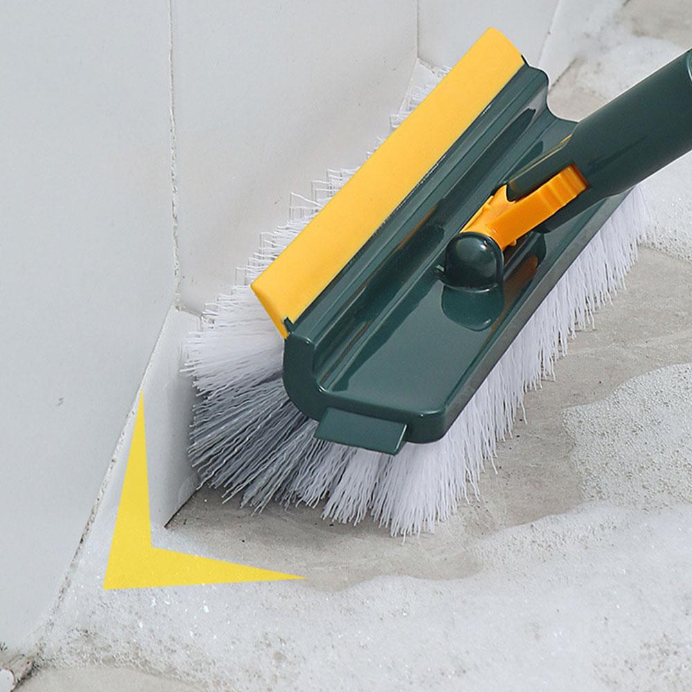 Long Handle Bathroom Floor Brush 1 In 1 Tile Cleaning Scrubber Floor Joint Gap Brush 181?Degree Rotatable Bathroom Cleaning Tool