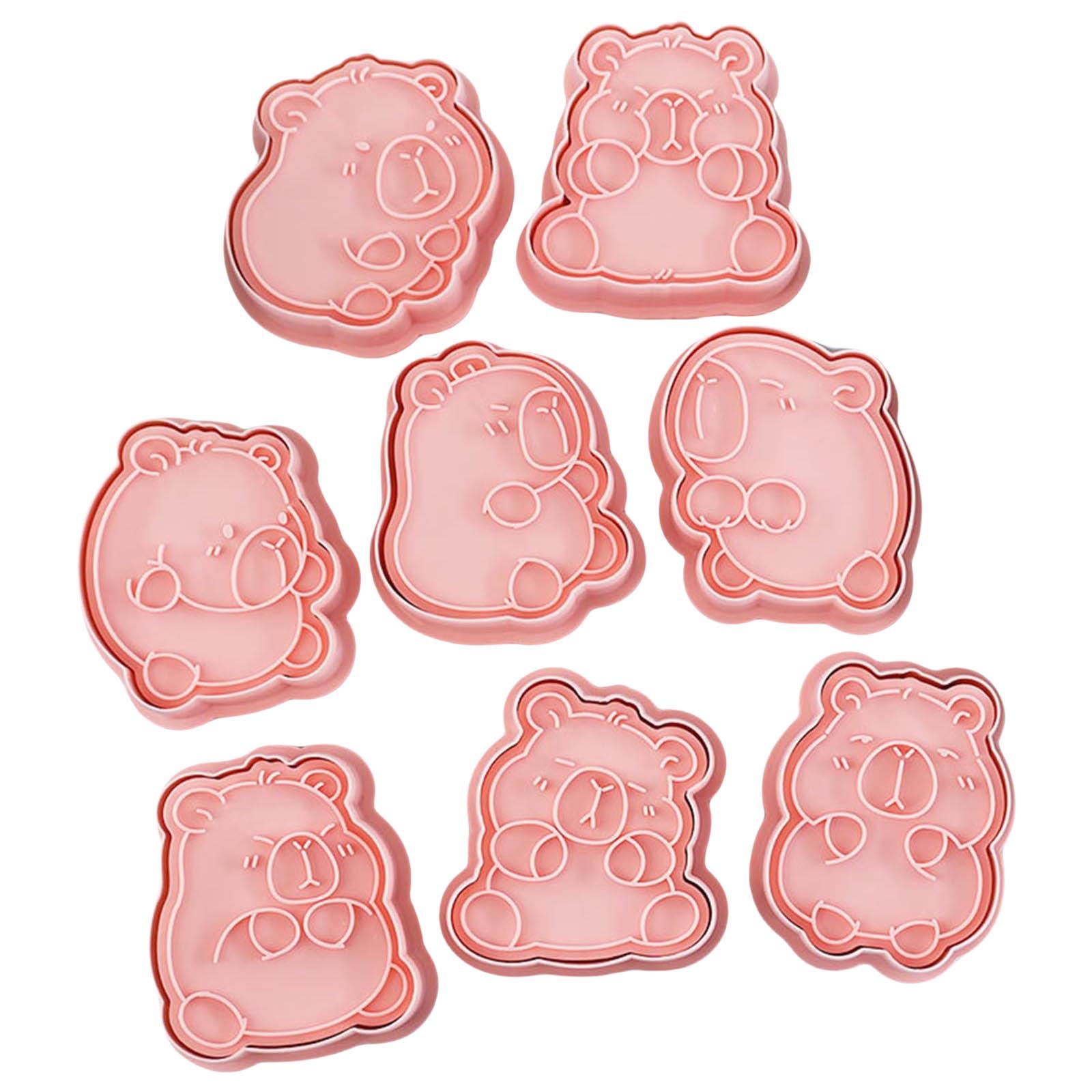

8pcs Capybara Cookie Cutters Biscuits Embosser Dessert Bakewares for Birthdays Weddings and Holidays Celebration