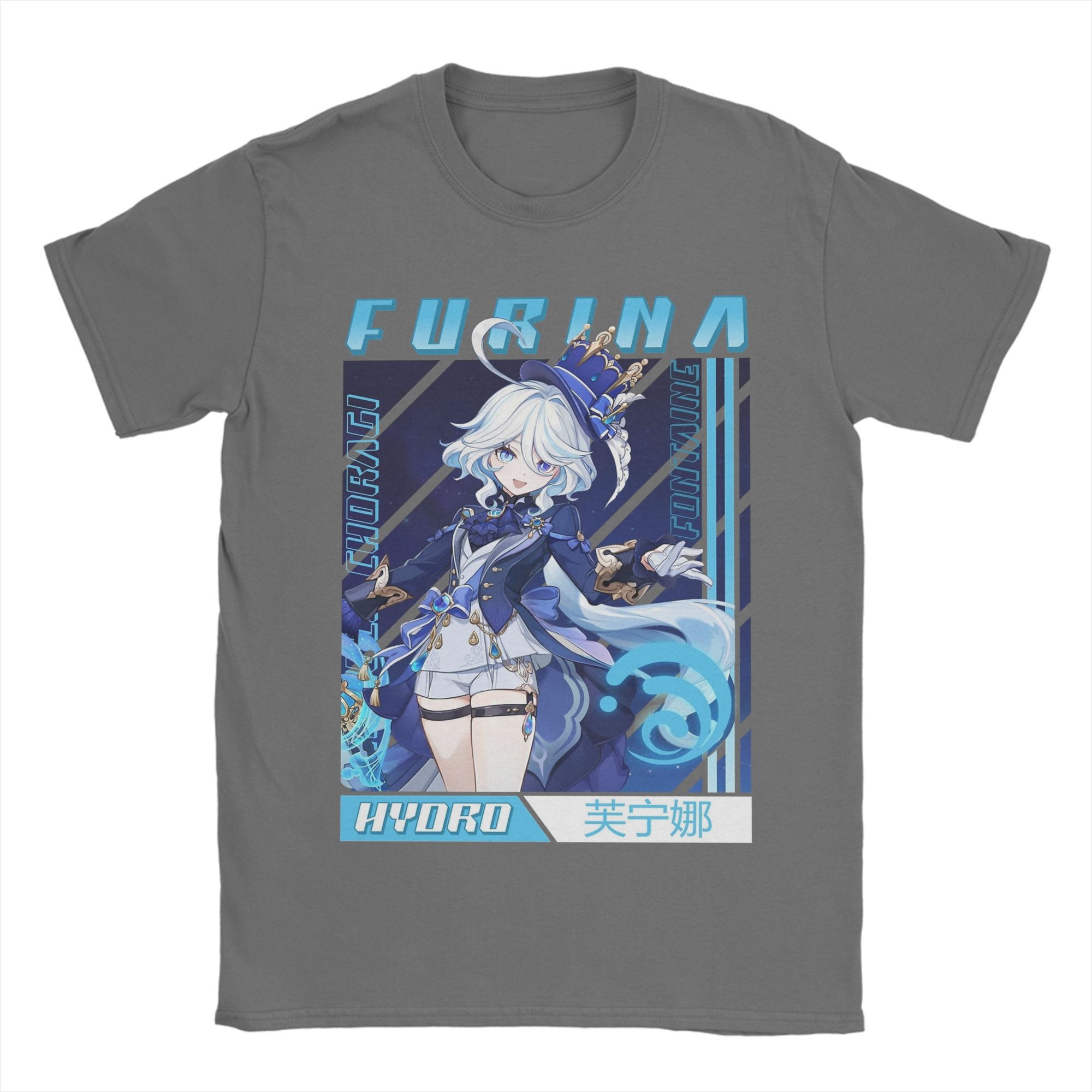 

Men T-Shirts Furina Genshin Impact Cool Cotton Tees Short Sleeve Game Anime T Shirts Crewneck Clothes Plus Size 3XL