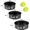 3Pcs Cake Tins Round Springform Cake Tin Set Flat Base Cake Tins Leak Proof Round Baking Tins