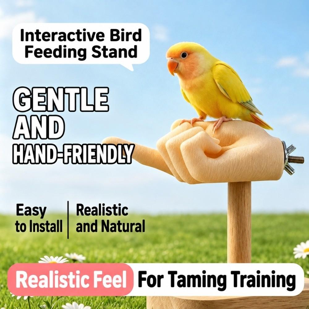 Washable Parrot Bird Perch Stand Adult Hand Proportions Parrot Fake Hand Perch  Interactive Play