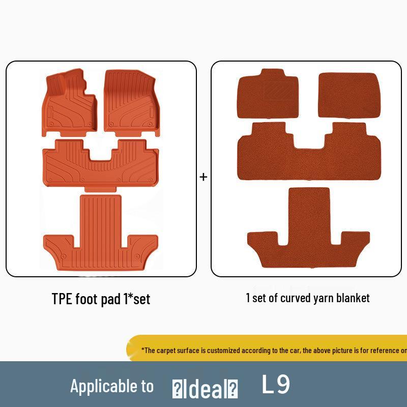 Ideal L9 Car Floor Mats: Dirt-Resistant, Custom Fit, All-TPE Mats with Trunk Mat