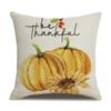 Thanksgiving Linen Pillowcase Autumn Pumpkin Print Pillow Cushion Cover