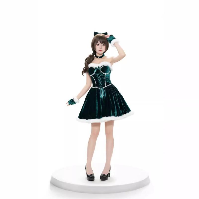 Christmas New Adult Tube Top Christmas Dress Sexy Bunny Party Stage Performance Clothes
