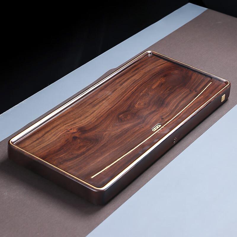 MULTIPOTENT Black Ebony Solid Wood Tea Tray