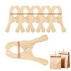 6 Pieces Wooden Clothespins Fixed Wood Clothes Pin Shower Clothes Pins For Fabric Christmas Drying Door Tent Towel Shower
