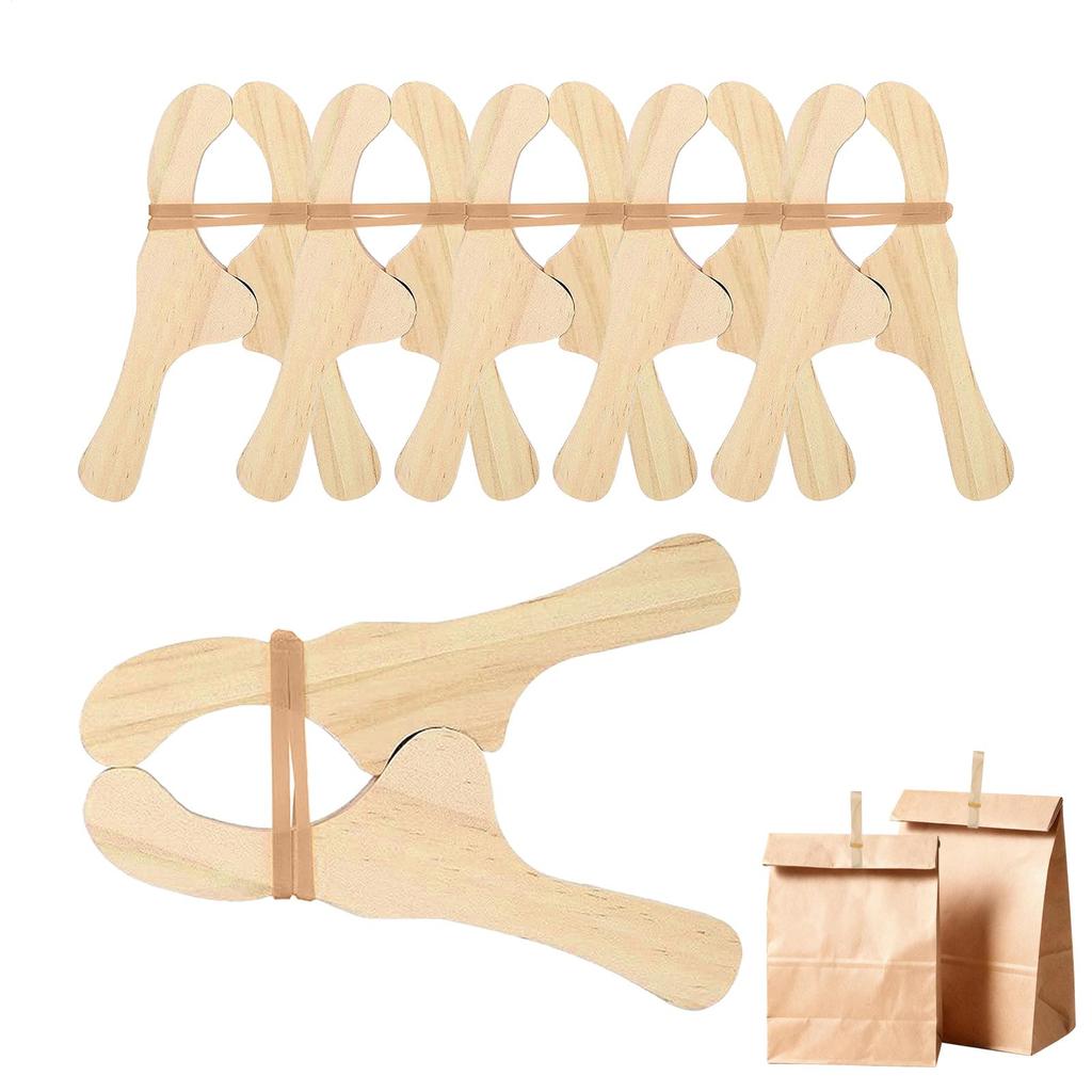 6 Pieces Wooden Clothespins Fixed Wood Clothes Pin Shower Clothes Pins For Fabric Christmas Drying Door Tent Towel Shower
