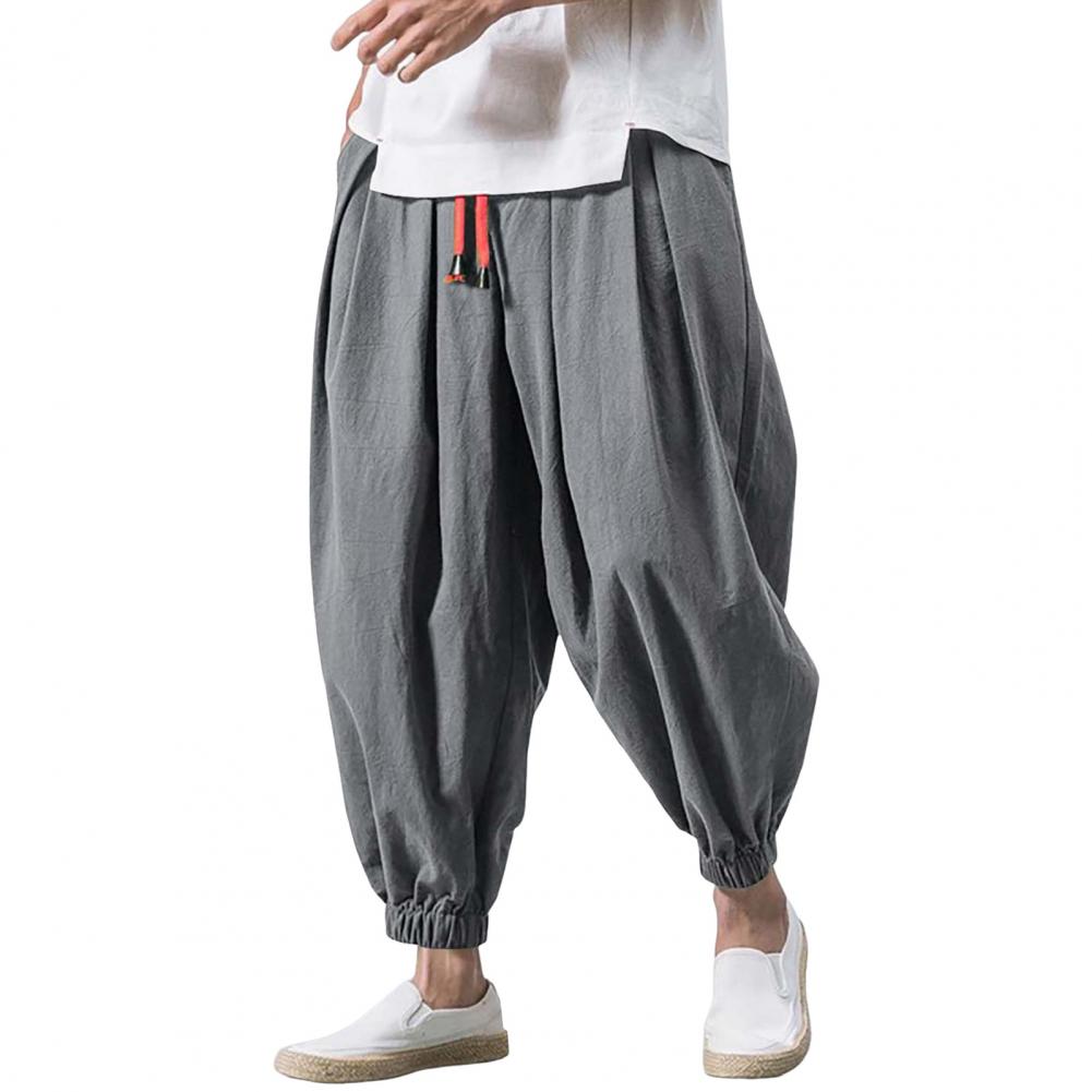 Harem Pants Men Chinese Style Casual Loose Sweatpants Japanese Kimono Sweatpants Jogger Pants Streetwear Trousers Male Pant
