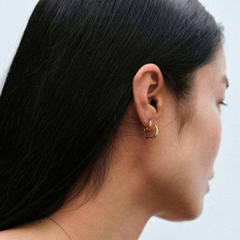 Another Layer Basic Round Earring Medium (silver925)(3color)