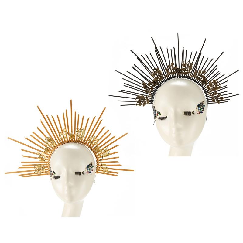 Vintage Goddess Headpiece Hairband Halo Crown Hair Hoop Headwear Halloween Girls Hair Accessories for Carnival Cosplay